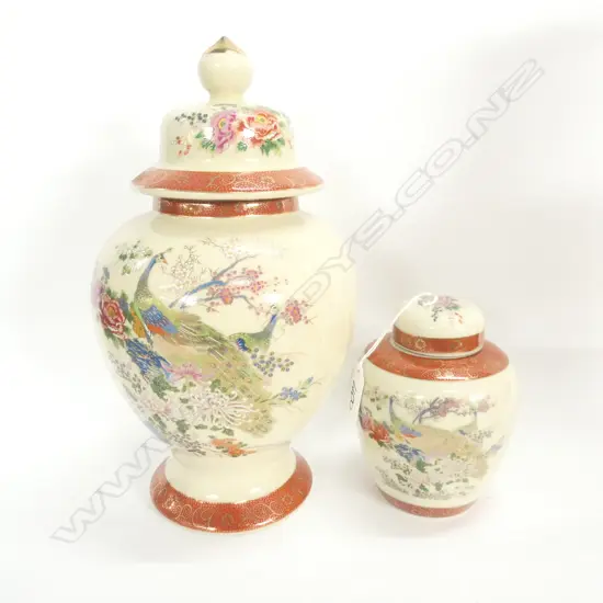SATSUMA LIDDED VASE AND GINGER JAR H 280 MM