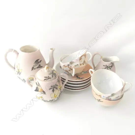 13 PCE SATSUMA TEA SET LID MISSING 