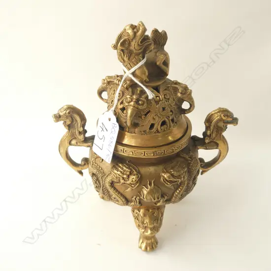 VINTAGE CHINESE INCENSE BURNER H. 170MM