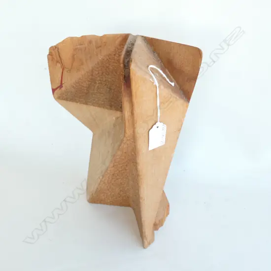 CARVED KAURI SCULPTURE BY RTS. H.325mm CHIPPED