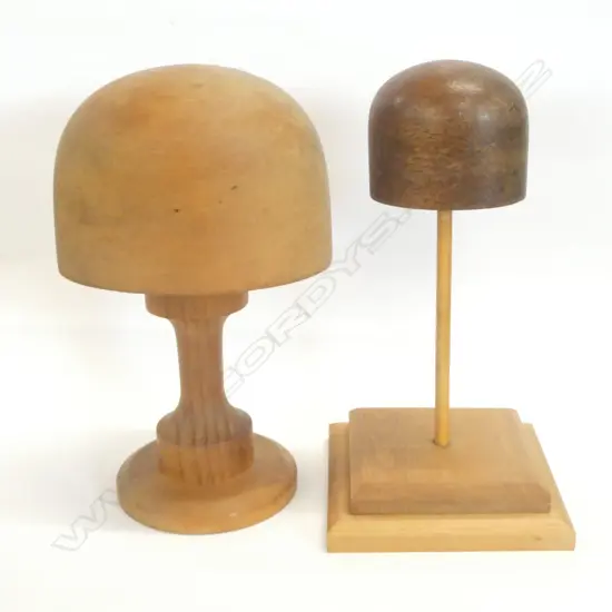 2 OLD WOODEN HAT BLOCKS