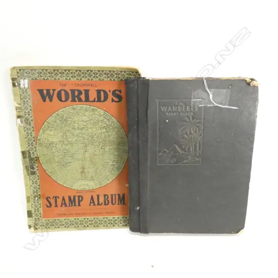 2 VINTAGE STAMP ALBUMS 