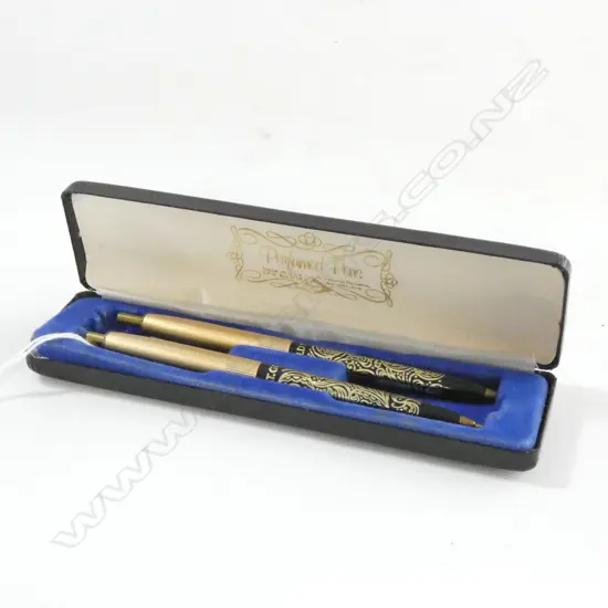 PENS, PERFUMED, 2 IN ORIGINAL BOX, 14K GOLD FILIGREE VERSION