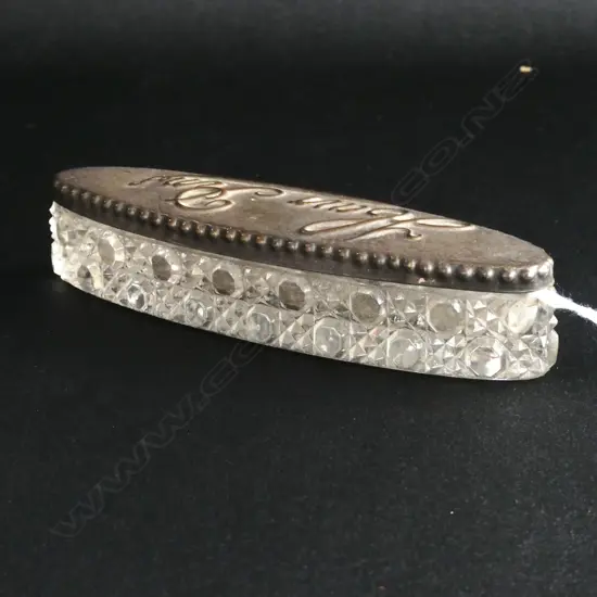 CRYSTAL c.1900 HAIR PIN HOLDER