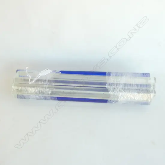 17 CLEAR & BLUE GLASS RODS L.390mm Dia.15mm &13mm