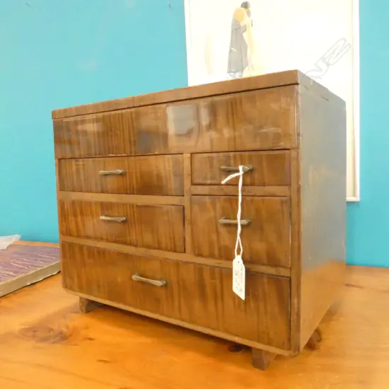 JAPANESE VINTAGE SEWING CHEST LIFT TOP...