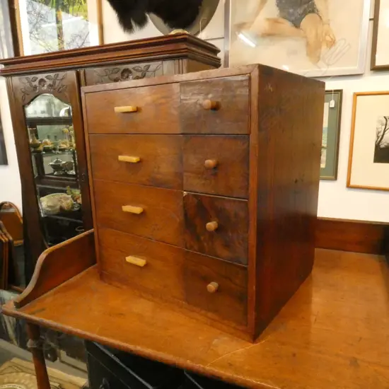 VINTAGE JAPANESE SMALL TANSU / COLLECTORS CHEST 8 DRAWERS H 330 MM
