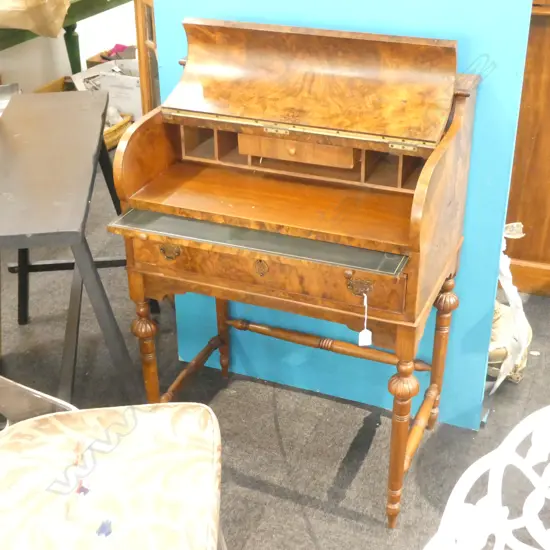 REPRODUCTION BURR VANEER SECRETAIRE H. 940MM