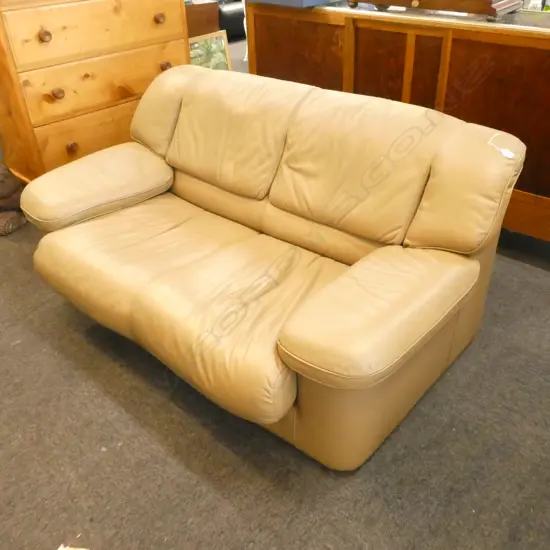 LEATHER SOFA L. 1650MM