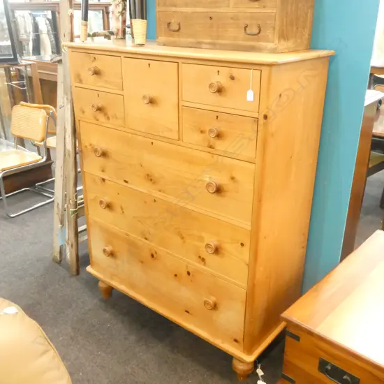 PINE CHEST OF DRAWERS L 1120 X H 1420 MM