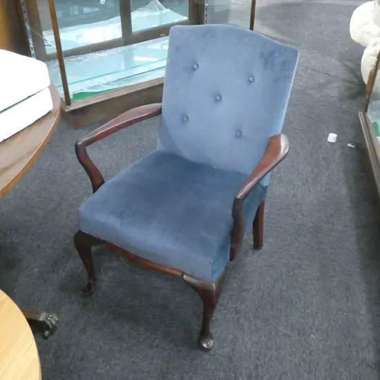 PR BLUE UPHOLSTERED CHAIRS 