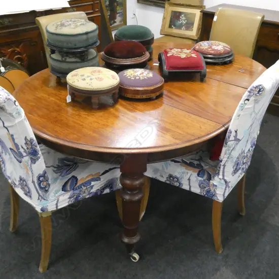 ANTIQUE CIRCULAR TABLE WITH 1 LEAF 1200MM DIA H. 750MM