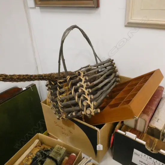 LOT SHADOW BOX/BASKET/HAT ETC