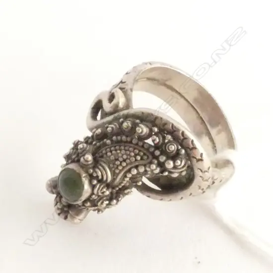 RING SILVER, SNAKE (?) TIGER (?)