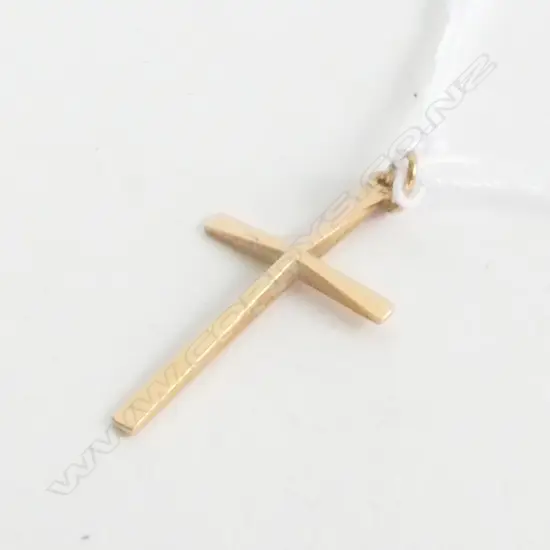 9CT GOLD CROSS PENDANT L. 30MM