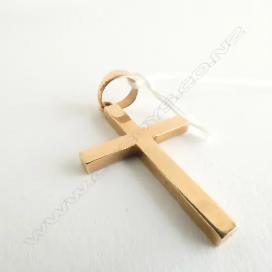 CROSS, 9ct GOLD, 10.4gm, 500mm HIGH