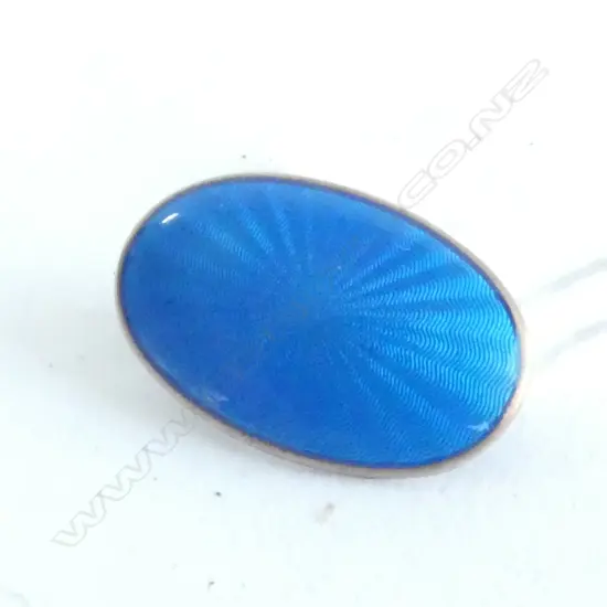 BROOCH, ENAMELLED, SET IN STERLING SILVER, 23mm ACROSS, EDWARDIAN