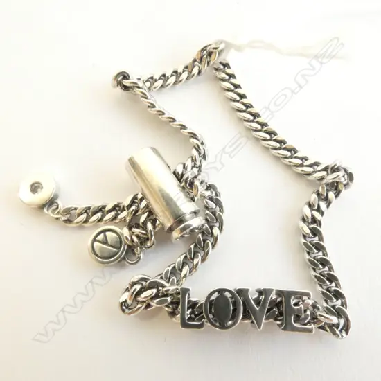 SILVER WHEAT CHAIN W "LOVE" 17gms