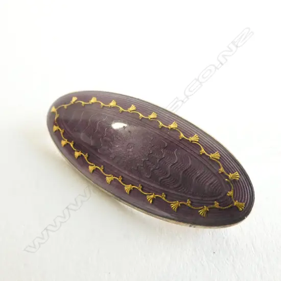 ARTS AND CRAFTS SILVER AND ENAMEL BROOCH