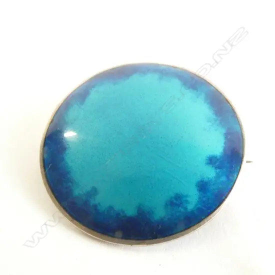 ARTS AND CRAFTS SILVER/ENAMEL BROOCH BIRMINGHAM 1911