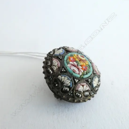 OLD MOSAIC BROOCH DIA. 25MM