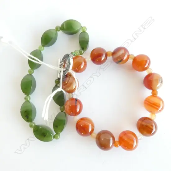 BANDED AGATE BRACELET, GREENSTONE BRACELET