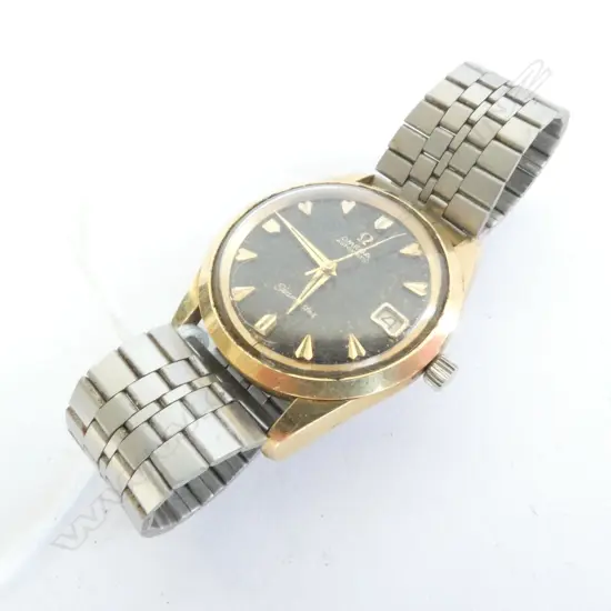 OMEGA, GENTS WRISTWATCH, SEAMASTER, AUTOMATIC, WORKING, RARE BLACK DIAL