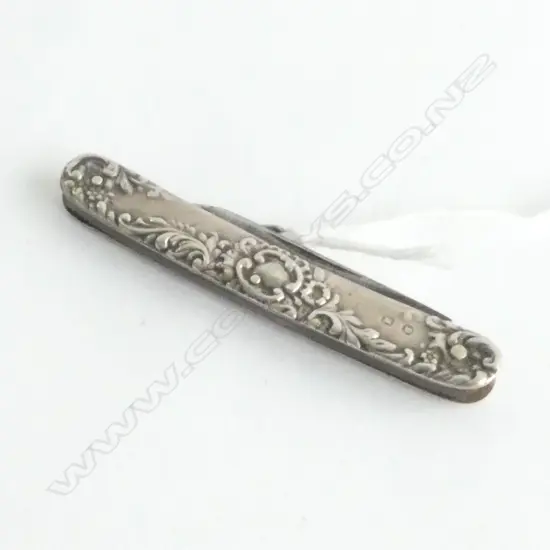 POCKET KNIFE, BIRM 1886, STERLING SILVER, LEVI AND SALAMAN MAKERS