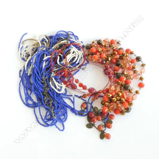 ASST. COSTUME BEADED NECKLACES ETC