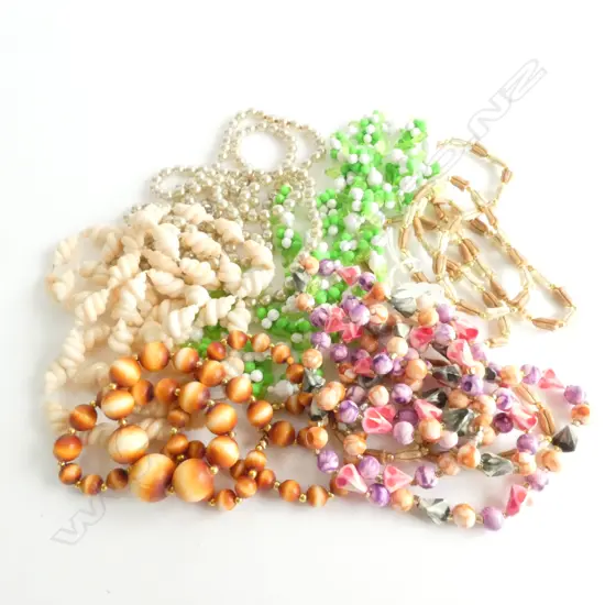 COSTUME JEWELLERY - 6 LONG NECKLACES