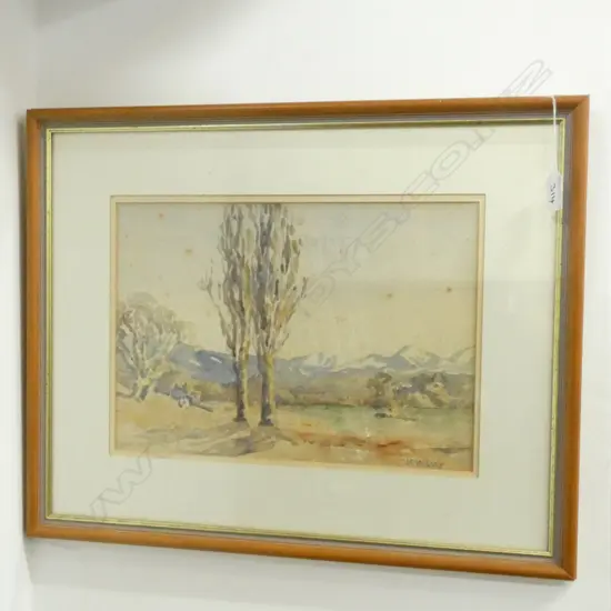FRAMED WATERCOLOUR BY J.G. WIGLEY 350 X 250MM