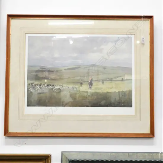 'HUNTING COUNTRIES' BY LIONEL EDWARDS - FRAMED PRINT  480 X 340MM