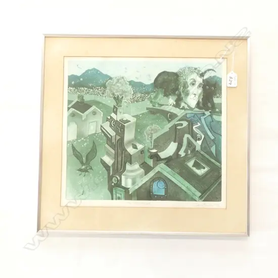 GARY TRICKER AQUATINT LT ED 5/12   ‘THE CARETAKER’ 330 x 370mm