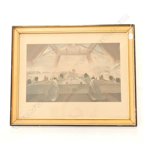 SALVADOR DALI PRINT 'SACRAMENT OF THE LAST SUPPER' 380 X 610MM