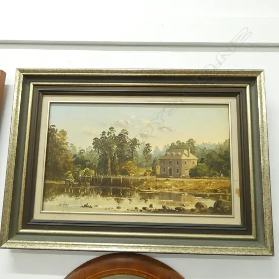 JOHN HORTON 'STONE HOUSE KERIKERI INLET' OIL '85 295 X 495MM