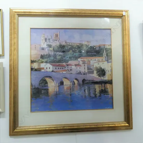 FRENCH PRINT GILT FRAME 750MM SQ