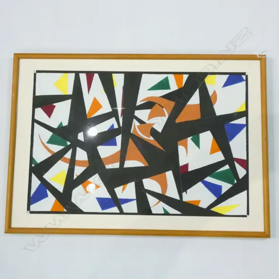 LLYOD HILLYER ABSTRACT OIL 375 X 570MM