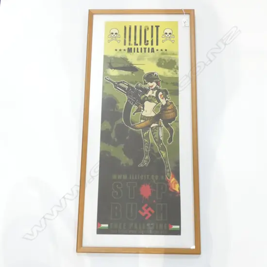 STOP BUSH FRAMED POSTER