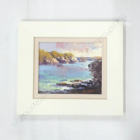 WAYNE SINCLAIR 'HEKERUA BAY' OIL ON BOARD 210 X 260MM