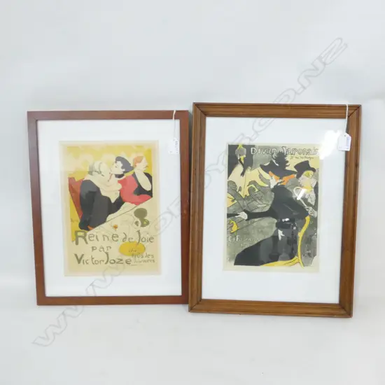 2 FRENCH LITHOGRAPHS BY ANDRE SAURET PARIS 1950 295 X 215MM