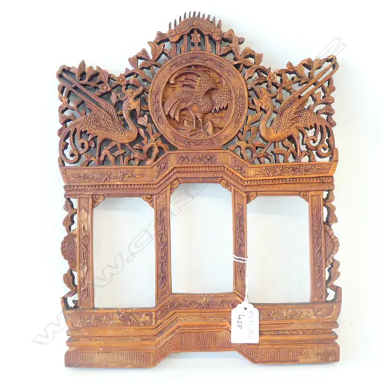 WOODEN ORIENTAL FRAME H 320 MM 