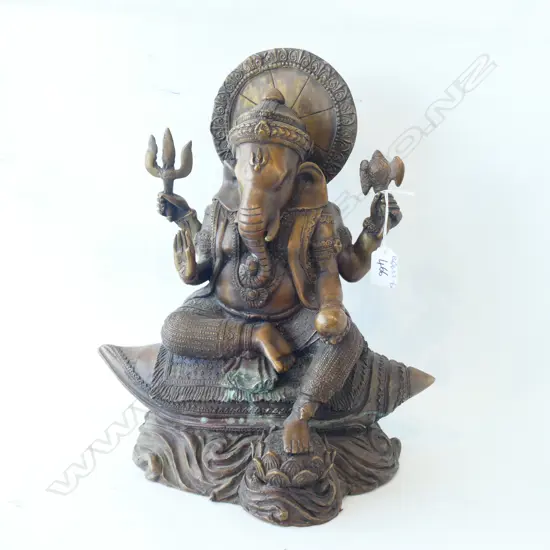 OLD BRASS GANESH H. 370MM 