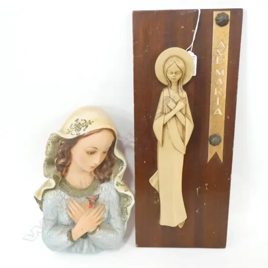 2 VIRGIN MARY PLAQUES H. 400MM