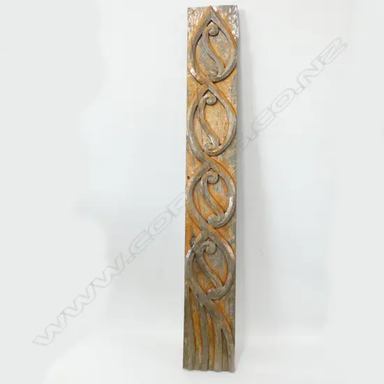 CARVED WOODEN MAORI PLANK L. 1395MM