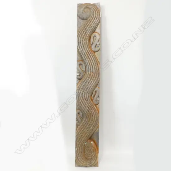 CARVED WOODEN MAORI PLANK L. 1355MM