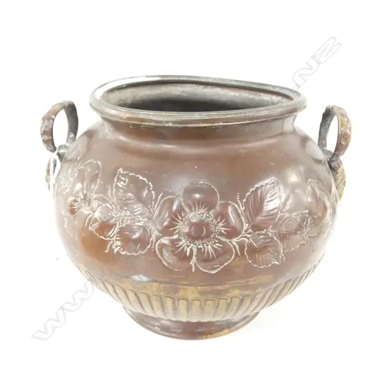 VINTAGE BRASS POT H. 170MM