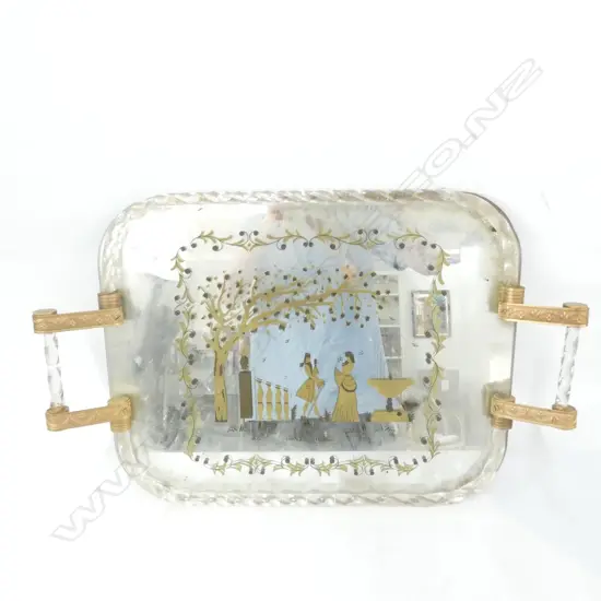 VENETIAN MIRRORED TRAY L 650 MM