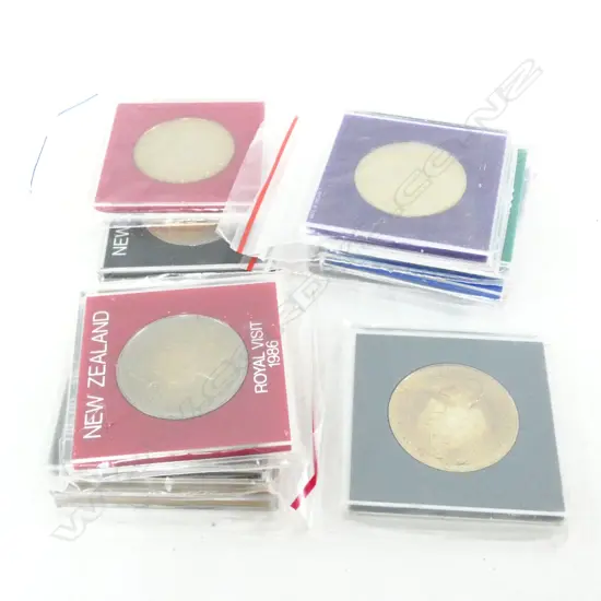 TEN NZ $1 COINS; 1978 - 1983 -  IN PRESENTATION BOXES.