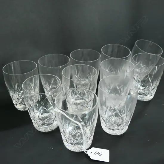 11 STUART CUT CRYSTAL TUMBLERS
