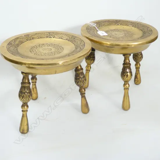 PR OF BRASS STOOLS D 240 MM